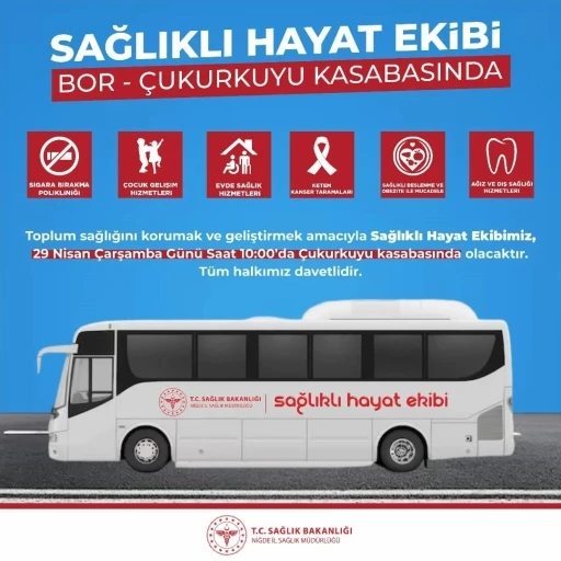 Mobil Sağlıklı Hayat Ekibi &Ccedil;ukurkuyu&rsquo;da vatandaşlarla buluşacak
