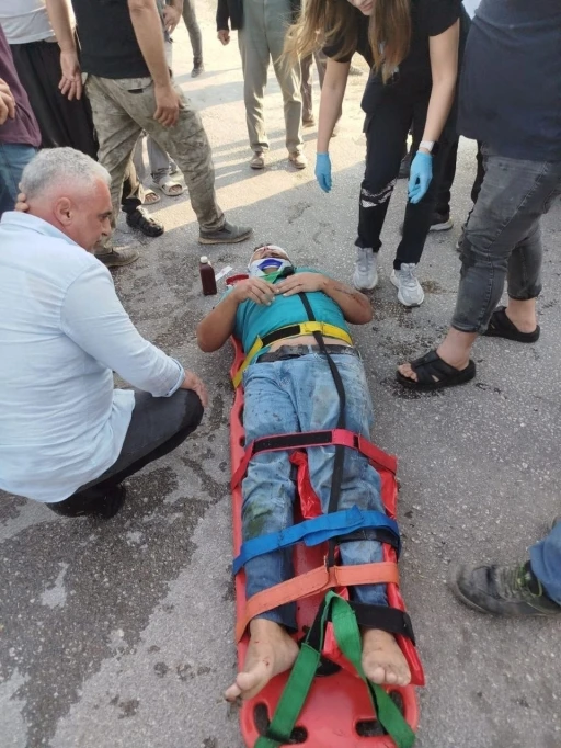 Motosiklet sulama kanalına düştü: 2 yaralı
