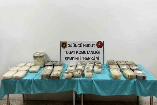 MSB: &quot;İran hudut hattında, 3 adet çuval içerisinde toplam 81.133 gram uyuşturucu madde tespit edildi&quot;
