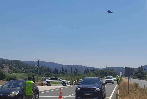 Muğla’da dron ve helikopter destekli trafik denetimi
