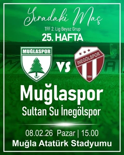 MUĞLA&rsquo;DA ZİRVE TAKİBİ MUĞLASPOR, SULTAN SU İNEG&Ouml;LSPOR&rsquo;U AĞIRLIYOR