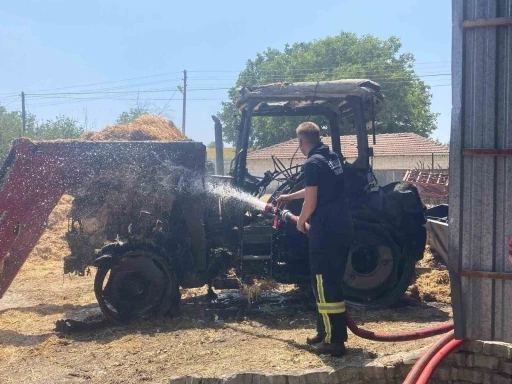 Muratlı’da traktör yangını: 1 yaralı
