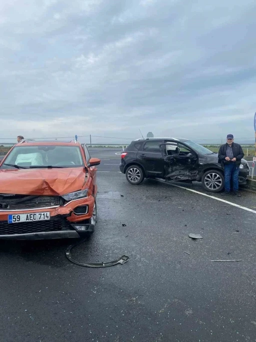 Muratlı-Tekirdağ yolunda kaza: 4 yaralı
