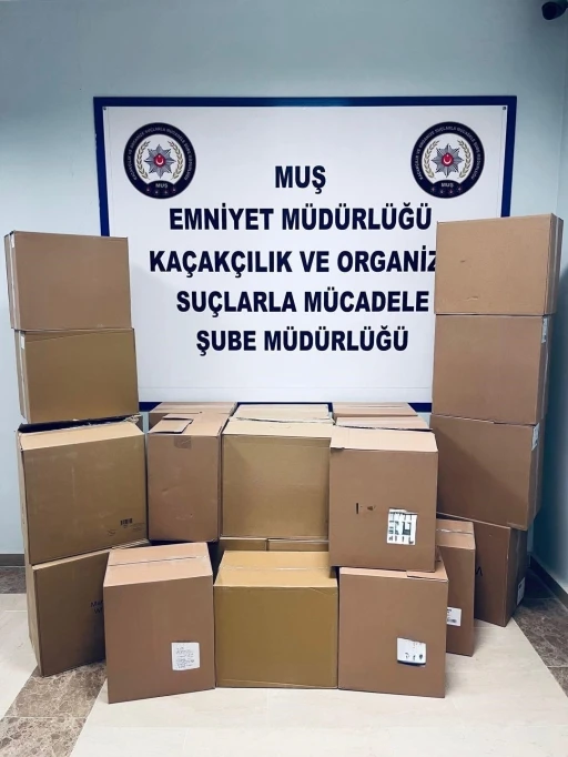 Muş&rsquo;ta 260 bin adet boş makaron ele ge&ccedil;irildi
