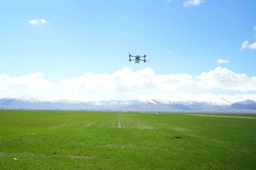Muş&rsquo;ta 42 bin d&ouml;n&uuml;ml&uuml;k tarım arazisi dron ile g&uuml;brelendi
