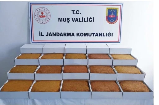 Muş&rsquo;ta 45 kilo ka&ccedil;ak t&uuml;t&uuml;n ele ge&ccedil;irildi
