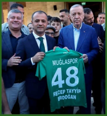 MUĞLASPOR KULÜP BAŞKANI KIYANÇ'TAN CUMHURBAŞKANI ERDOĞAN'A ZİYARET