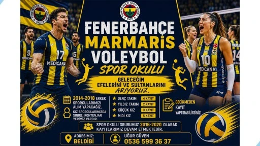 MARMARİS'TE GELECEĞİN VOLEYBOL YILDIZLARI YETİŞİYOR