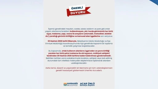 MARMARİS&rsquo;TE HURDA ARA&Ccedil; VE ATIL EŞYA TEMİZLİĞİ BAŞLIYOR