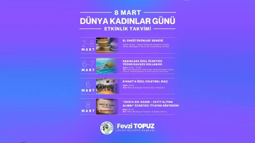 MİLAS BELEDİYESİ 8 MART&rsquo;I BİRBİRİNDEN FARKLI ETKİNLİKLERLE KARŞILAYACAK