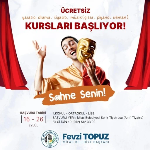 MİLAS'TA KÜLTÜR SANAT KURSLARINA KAYITLAR BAŞLADI