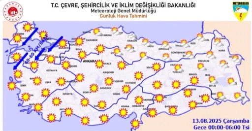 Meteoroloji'den Kuvvetli Rüzgâr Uyarısı