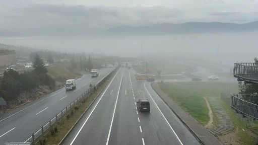 Muğla girişinde sisli hava etkili&nbsp;