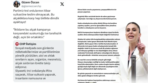 CHP&rsquo;Lİ &Ouml;ZCAN&rsquo;DAN İFTİRALARA SERT TEPKİ: &ldquo;SAVCILIĞA SU&Ccedil; DUYURUSUNDA BULUNUYORUM&rdquo;