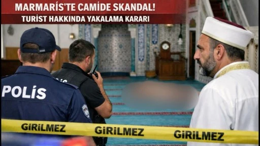 MARMARİS&rsquo;TE BİR TURİST CAMİYE TUVALETİNİ YAPTI, &Ccedil;IRIL&Ccedil;IPLAK SOYUNARAK UZANDI 