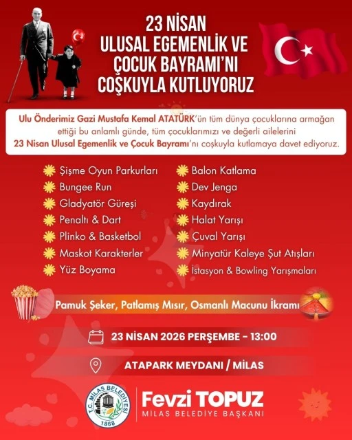 MİLAS&rsquo;TA 23 NİSAN HEYECANI