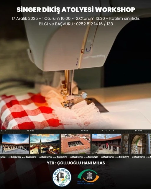 MİLAS'TA KADINLARA YÖNELİK SİNGER DİKİŞ ATÖLYESİ AÇILIYOR