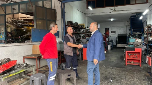 Çamdibi muhtarı Sezer Kılıç'tan sanayi  ziyareti