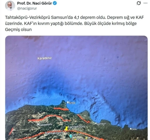 Naci G&ouml;r&uuml;r&rsquo;den "Vezirk&ouml;pr&uuml; depremi" değerlendirmesi
