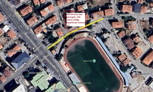 Nevşehir Bah&ccedil;elievler Mahallesi&rsquo;nde ge&ccedil;ici trafik d&uuml;zenlemesi
