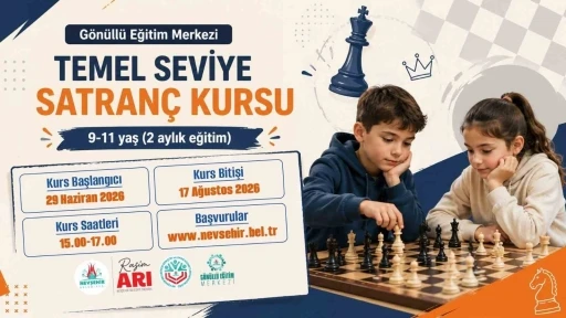 Nevşehir Belediyesi&rsquo;nden &ccedil;ocuklara satran&ccedil; kursu

