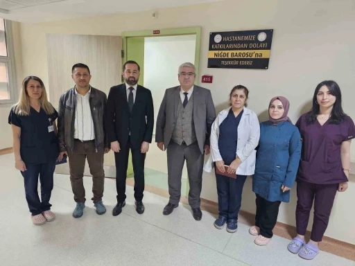 Niğde Barosu’ndan hastaneye anlamlı bağış
