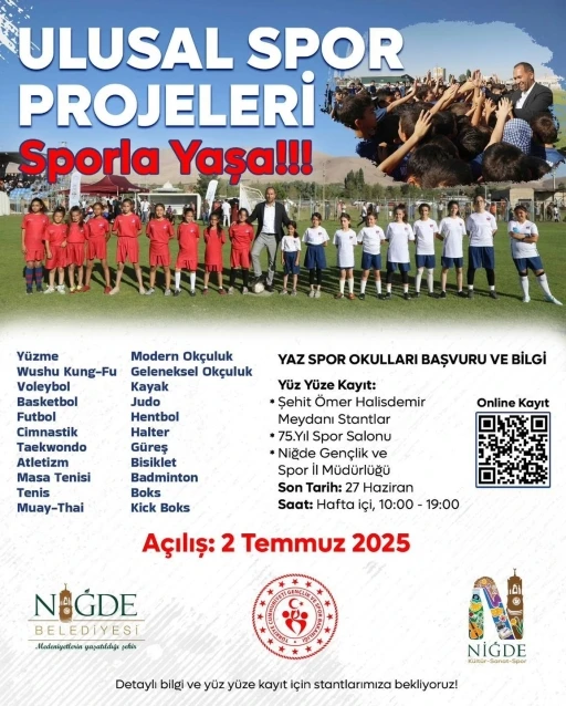 Niğde’de gençler spora doyacak

