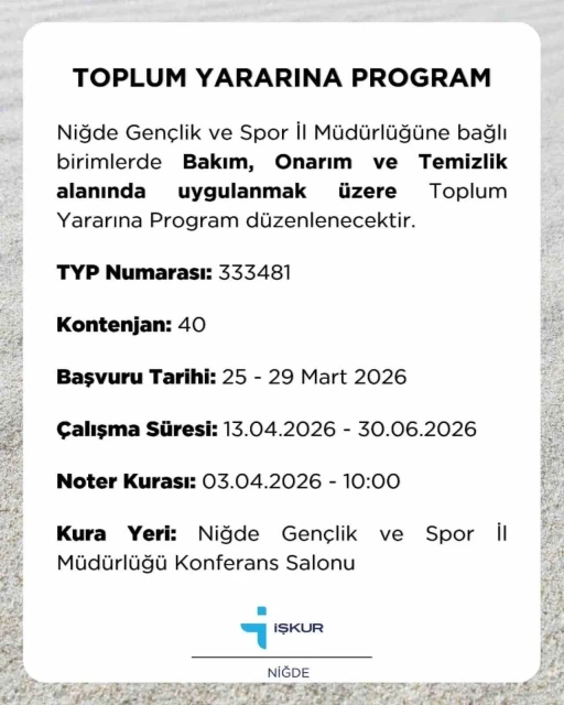 Niğde&rsquo;de kamu kurumlarına 4 daimi, 110 ge&ccedil;ici personel alımı yapılacak
