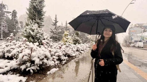 Nisan ayında Tokat’ta kar sürprizi
