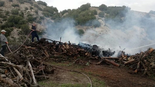 Odun yığınından başlayan yangın paniğe neden oldu
