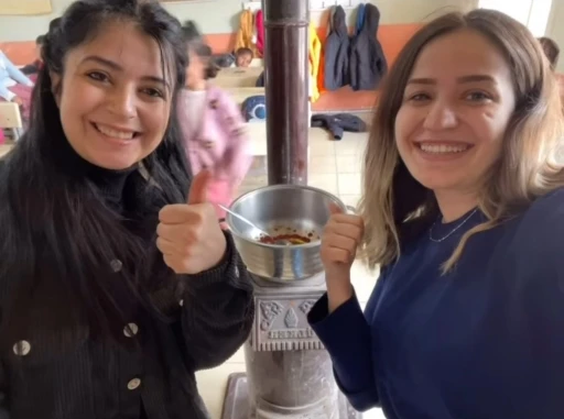 Öğrenciler makarna yaparak eğlendi
