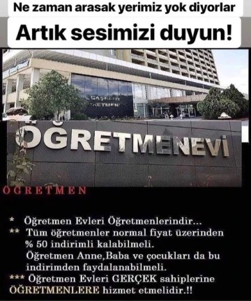 ÖĞRETMENLER KENDİ EVLERİNDE KALAMAMAKTAN ŞİKAYETÇİ