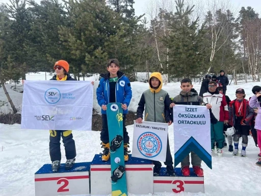Okul Sporları Snowboard T&uuml;rkiye Birinciliği&rsquo;nde k&uuml;rs&uuml;ye Kayseri ambargosu
