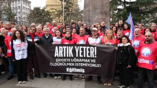Okuldaki &ouml;ğretmen cinayetine Trabzonlu eğitimcilerden tepki
