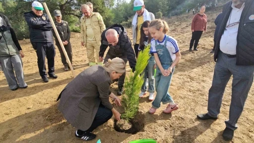 Önce öğrendiler sonra fidanları diktiler
