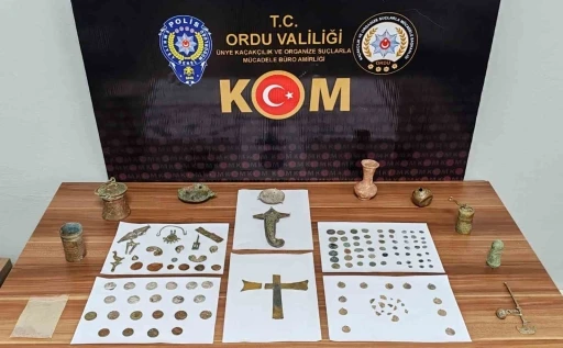 Ordu’da 133 adet tarihi obje ele geçirildi
