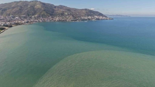 Ordu&rsquo;da eriyen kar suları denizin rengini değiştirdi
