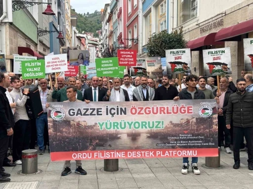 Ordu’da ‘Gazze için özgürlüğe yürüyoruz’ etkinliği
