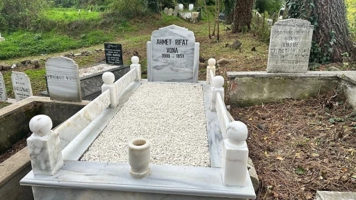 Ordu’nun ikinci valisinin kabrinde bakım çalışması yapıldı
