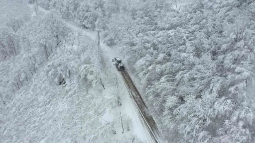 Ordu’nun kırsalında karla mücadele: Bir günde 791 kilometre yol açıldı
