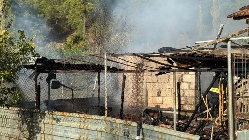 Ortaca’da ev ve ahır yangını