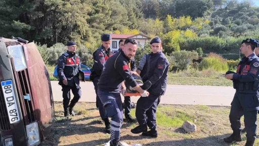 Osmaniye’de devrilen otomolin sürücüsü yaralandı
