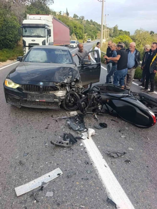 Otomobil ile motosiklet &ccedil;arpıştı: 2 yaralı
