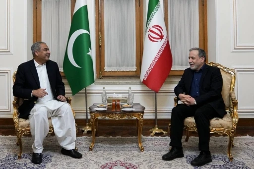 Pakistan İ&ccedil;işleri Bakanı Naqvi, İran Dışişleri Bakanı Arak&ccedil;i ile bir araya geldi

