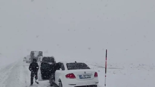 Paland&ouml;ken ge&ccedil;idinde kar ve tipi etkili oldu
