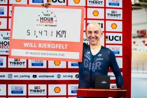 Paralimpik bisikletçi William Bjergfelt, Konya Velodromu’nda dünya rekoru kırdı
