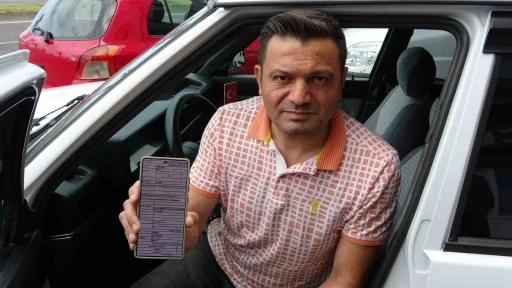 Park halindeki otomobile 800 kilometre uzaktan trafik cezası yazıldı
