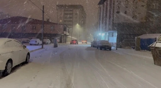 Patnos&rsquo;ta kar yağışı ulaşımı aksattı, tırlar yolda kaldı
