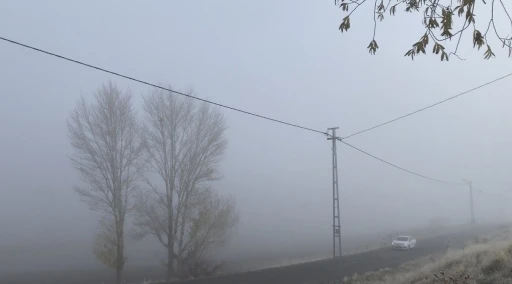 Patnos’ta yoğun sis yaşamı olumsuz etkiledi
