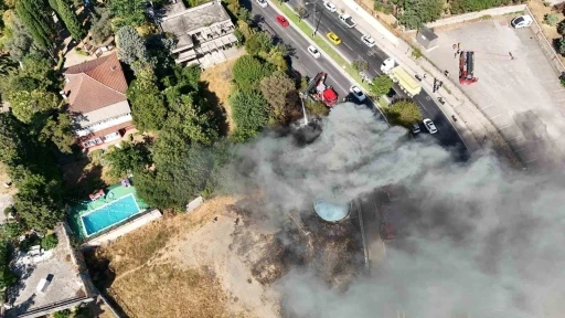 Pendik’te atık su arıtma tesisinde çıkan yangın söndürüldü
